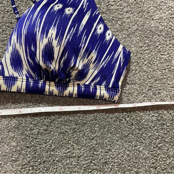 Athleta Blue Bikini Top M Womens Strappy Swim - Picture 2 of 5